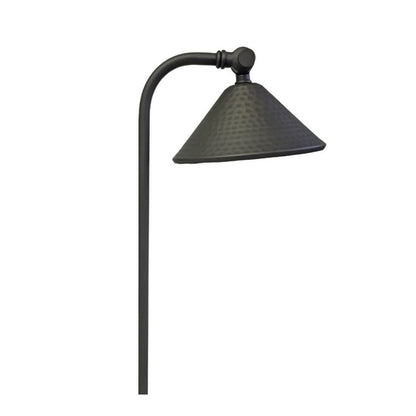 Lightcraft AP-128B-7 Luna Martellato 7 Hammered Side Stem Path Light w/ LED - Bronze