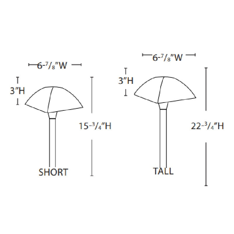 Lightcraft AP-00B-106B-NBZ Universal Parasol Path Light - Bronze
