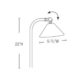 Lightcraft AP-211B-BZ Luna Flores Smooth Side Path Light - Bronze