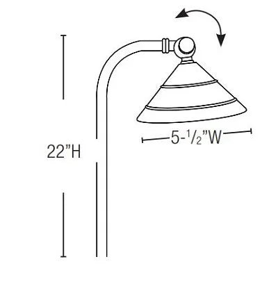 Lightcraft AP-214B-BZ Luna Escort Path Light - Bronze