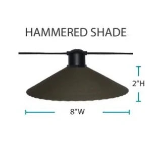 Lightcraft BK-411-BZ Bistro Hammered Shade For E26 Bistro String Lights - Bronze