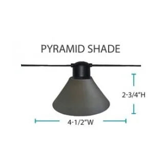 Lightcraft BK-511-BZ Bistro Pyramid Shade For E26 Bistro String Lights - Bronze