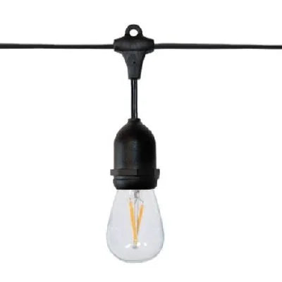 Lightcraft BK-E26-S Medium Base Suspended Bistro String Light - 50 Ft.