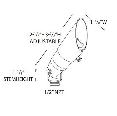 Lightcraft FL-103B Tiparillo Up Light w/ MR8 LED - Bronze