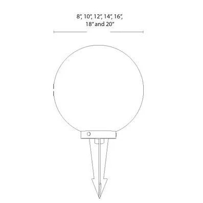 Lightcraft GL-AP-Globe Landscape Globe Light w/ 3.5 Watt 2700K LED