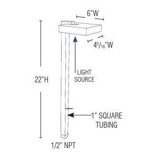Lightcraft AP-390B-BZ Flat Side Path Light w/ 2.5 Watt 2700K LED - Bronze