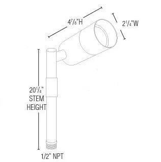 Lightcraft PS-501A-BZ Path Light w/ 3.5 Watt 2700K LED - Bronze