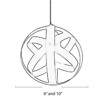 Lightcraft GL-H-GEO Hanging Geo Globe Light w/ LED