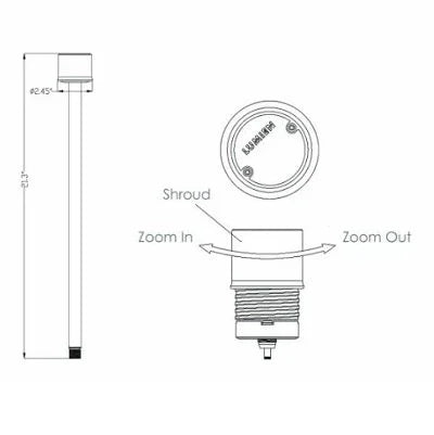 Lumien A6B1-4W-30K-A Path Light w/ 4 Watt 3000K LED - Brass