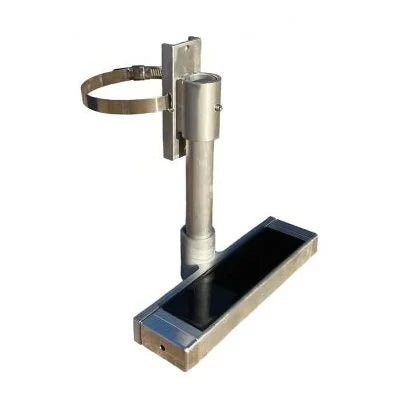 SunTino SBLL-R Solar Boat Lift Light Round Post w/ 2700K/4000K LED - Raw Aluminum