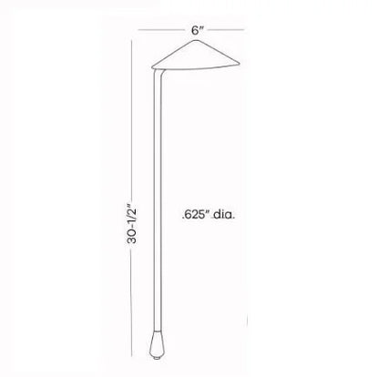 Touchstone Commino G586C-3W Path Light w/ 3 Watt 2700K LED - Copper