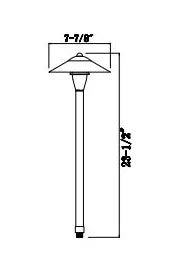 Tru-Scapes TS-B302-BLK Path Light w/ 2W G4 LED 27K - Black
