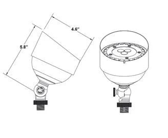 Unique Bishop BISH-12-L527-WB Up Light w/ 5w PAR36 LED - Brass