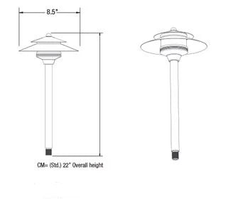 Unique Cambridge CM-12-L27 Path Light w/ 2w T3 LED 27K - Copper
