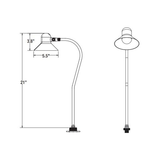 Unique Canturbury CANT-12-L27-NC Path Light w/ 2w T3 LED 27K - Copper
