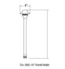 Unique Centaurus 4 C4-12-L27 Area Light w/ 2w T3 LED 27K - Brass