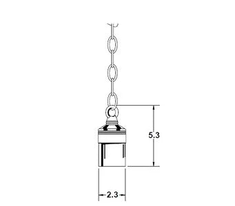 Unique Comet COMH-12-L327 Hanging Light w/ 3w MR16 LED 27K - Brass