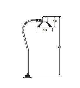 Unique Excalibur EXCA-12-L2 Path Light w/ 2w T3 LED 3000K - Brass