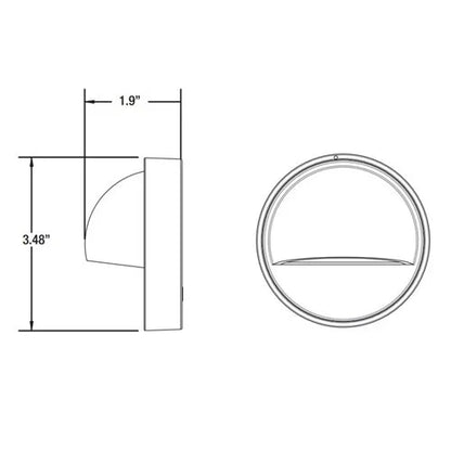 Unique Gemini GEMI-12-L27 Wall Light w/ 2w T3 LED 27K - Brass