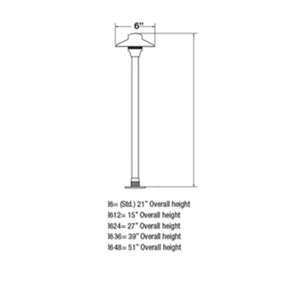 Unique Illuminator 6 I6-12-l27-NC Path Light w/ 2w T3 LED 27K - Copper