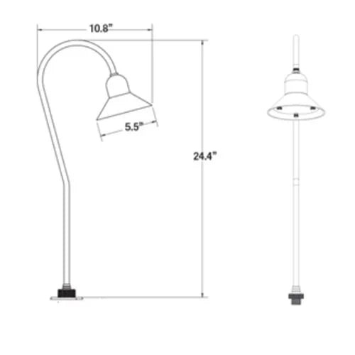 Unique Jupiter JUPI-12-l27-WB Path Light w/ 2w T3 LED 27K - Brass