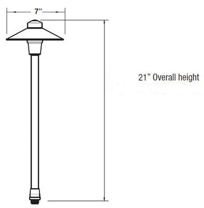 Unique Neutron NU18-L227-BZ Path Light w/ 2w T3 LED 27K - Bronze