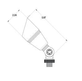 Unique Noble NOBL-12-L427 Up Light w/ 4w MR16 LED 27K - Brass