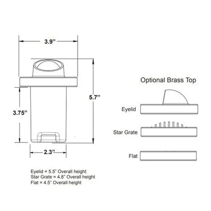 Unique Nova Star Grate NOVASG-12-L427 In Ground Light w/ 4w MR16 LED - Brass
