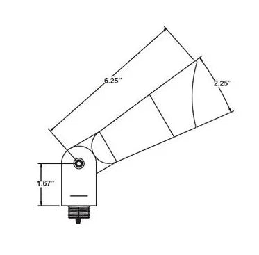 Unique Photon PHOS-L227-BZ Up Light w/ 2w MR11 LED 2700K - Bronze