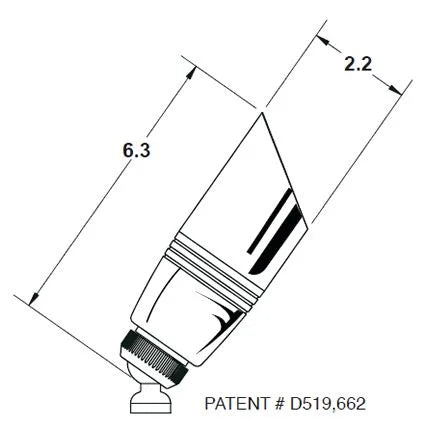 Unique Probe PROB-12-l327-WB Up Light w/ 3w MR16 LED 27K - Brass