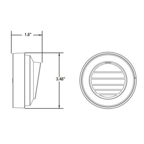 Unique Viking VIKI-12-L27 Wall Light w/ 2w T3 LED 27K - Brass