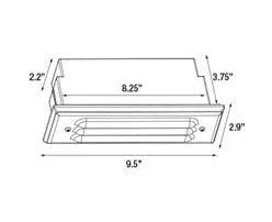 Unique Voyager 8 VO8L-12-L27 Step Light w/ 2w T3 LED 27k - Brass