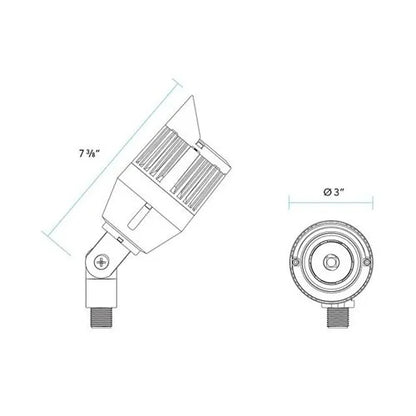 Vista GR-3106-9-RGBW-38 Up Light w/ Color Changing LED