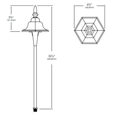 Vista PR-7206-Z-150-W-G4 Path Light w/ 1.5 Watt 3000K LED - Bronze