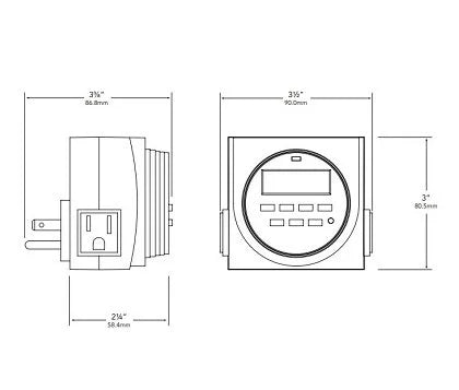Vista DTC-170 7 Day Plug-In Digital Timer