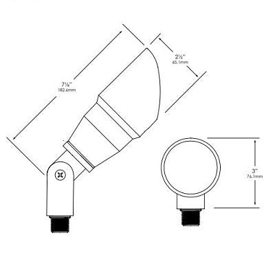 Vista GR-2216-Z-4.5-W-36 Up Light w/ 4.5 Watt 2950K LED - Bronze