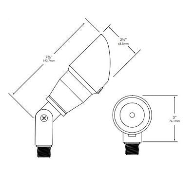 Vista GR-2416-4.5-W-36 Up Light w/ 4.5 Watt 2950K LED