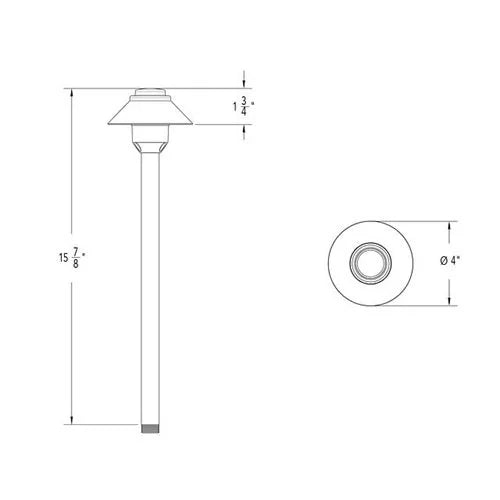 Vista PR-2265-150-W-G4 Path Light w/ 1.5 Watt 3000K LED