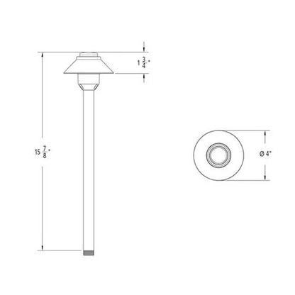 Vista PR-2265-150-W-G4 Path Light w/ 1.5 Watt 3000K LED