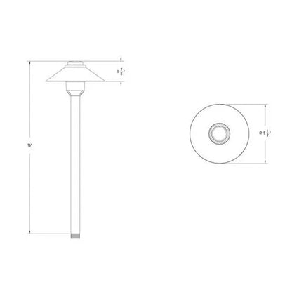 Vista PR-2267-150-W-G4 Path Light w/ 1.5 Watt 3000K LED