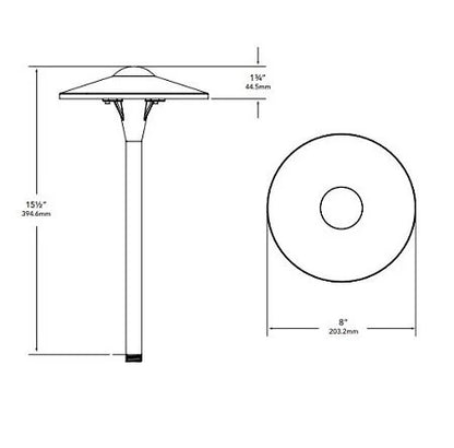 Vista PR-4708-Z-150-W-G4 Path Light w/ 1.5 Watt 3000K LED - Bronze