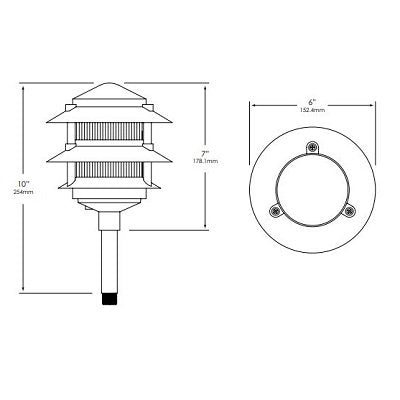 Vista PR-6222-Z-150-W-G4 Path Light w/ 1.5 Watt 3000K LED - Bronze
