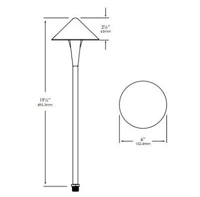 Vista PR-6500-B-150-W-G4 Path Light w/ 1.5 Watt 3000K LED - Black