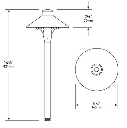 Vista PR-6519-Z-150-W-G4 Path Light w/ 1.5 Watt 3000K LED - Bronze