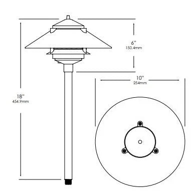 Vista PR-9216-B-150-W-G4 Path Light w/ 1.5 Watt 3000K LED - Black
