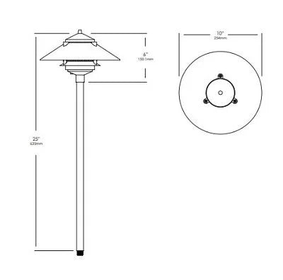 Vista PR-9217-B-150-W-G4 Path Light w/ 1.5 Watt 3000K LED - Black