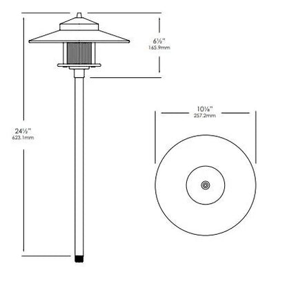 Vista PR-9260-B-150-W-G4 Path Light w/ 1.5 Watt 3000K LED - Black