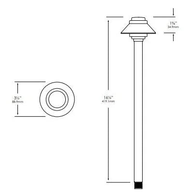 Vista PR-2167-SS-150-W-G4 Path Light w/ 1.5 Watt 3000K LED - Stainless Steel