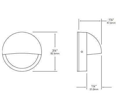 Vista SL-4243-Z-150-W-G4 Step Light w/ 1.5 Watt 3000K LED - Bronze