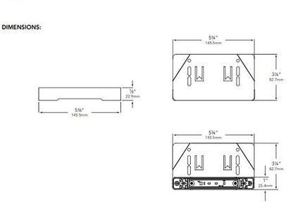 Vista SL-4260-B-W-LB2ND Rail Light w/ 2.5 Watt 2950K LED - Black